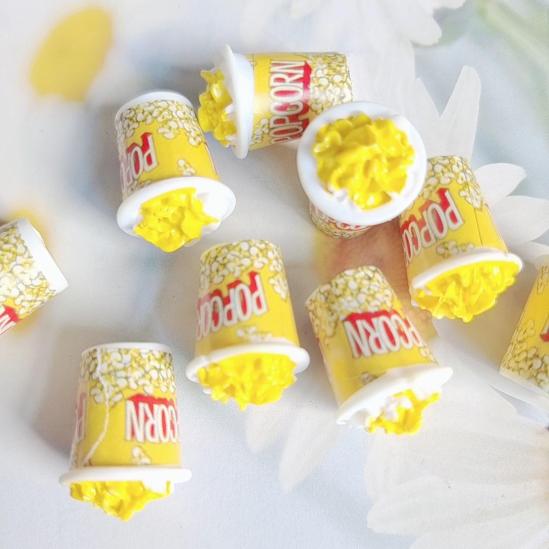 

3D Попкорн Смола Игрушка Ведро Чехол для Телефона с Эпоксидным Кремом 18x27mm