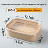 Disposable 500ml Rectangular Paper Takeaway Box