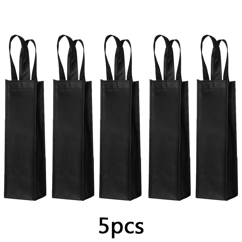 

1 набор/5 шт. Подарочный пакет для красного вина на одну бутылку красного вина Нетканый винный пакет, одинарный Пакет-тоут для упаковки вина высокого класса, Подходит для вечеринки, путешествия, пикника 5pcs чёрный