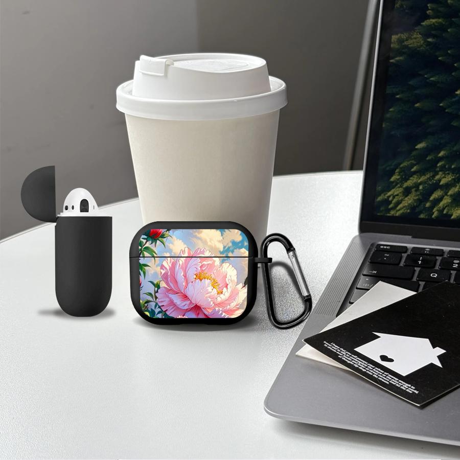 Case For Airpods Pro3 Pro2 4 2 3 1 Pro Earphone Cases Cover Rich And Lustrous Peony Fashion