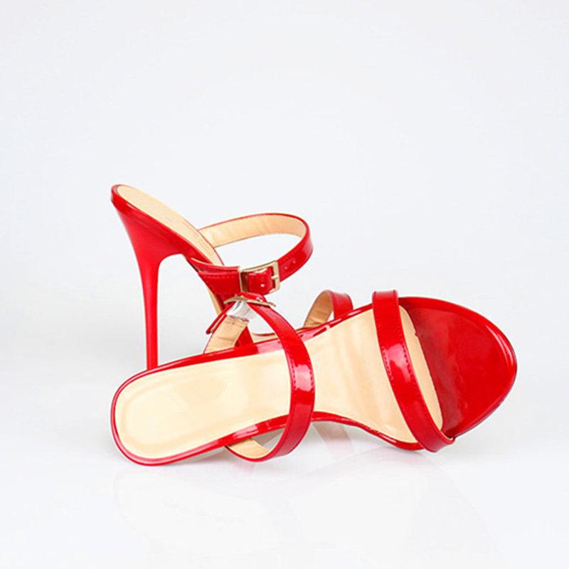 Modne Letnie Kapcie Buty Damskie Sandały Seksowne 13 cm Wysokie Obcasy Klapki Modne Czerwone Czarne Białe Buty Do Tańca Imprezowego Damskie Plus Size 48