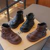 Kinder Kurze Stiefel Britischer Stil Prinzessinnenstiefel Jungen Rutschfeste Lederstiefel