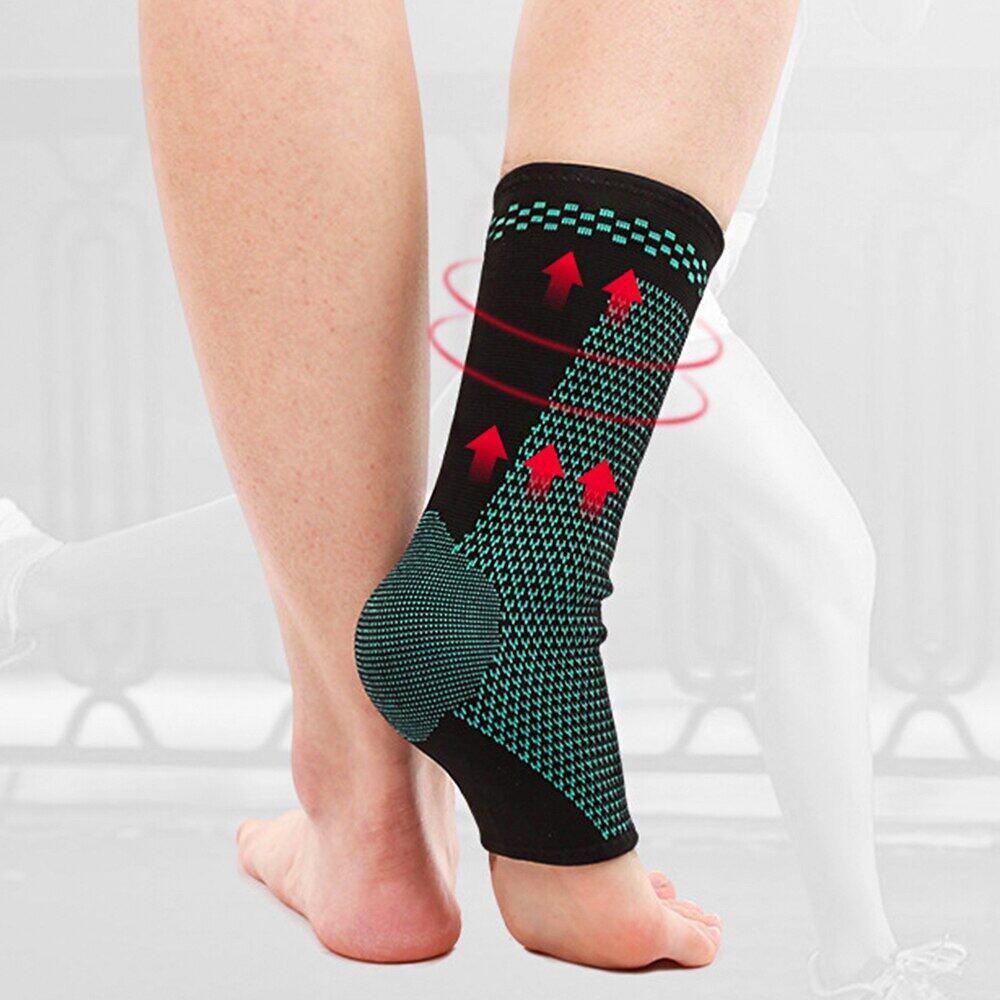 OLIKEI 2pcs Knitted Sports Ankle Support Compression Ankle Sleeves Prevent Sprains Breathable Ankle Brace for Fitness Basketball Cycling Running