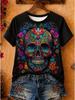2026 Spring Summer Unisexs Halloween Shortsleeve Tshirt Ghost And Pumpkin Print Crewneck Top Fashionable Unisexs Tshirt