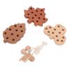 Threading Leaves Toys Set Wooden Thickened Recognition Educational Threading Game Toys Kit