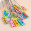 10/20Pcs Cartoon Mini Harmonica with Necklace Musical Toys for Kids Birthday Party Favors Pinata Fillers Boy Girl Christmas Gift