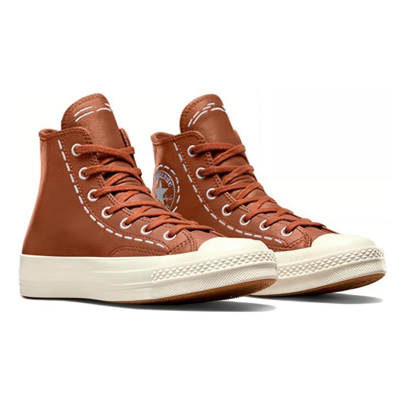 Converse Chuck 70 Versatile, Comfortable, Simple, Warm, Non-slip, High-top, Skate Shoes for Women In Brown