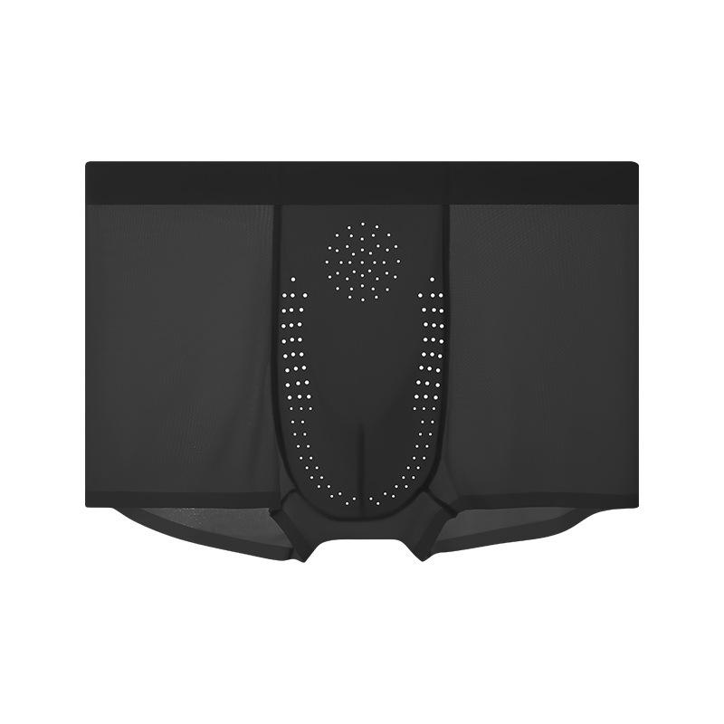 Large Size Men's Summer Silk Anti Bacterial Crotch Breathable Flat Front Underwear