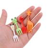 8/10/24Pcs Mini Fruit Forks For Children Toothpick Lunch Party Pick Dessert Fork Snack Decoration Bento Decorating