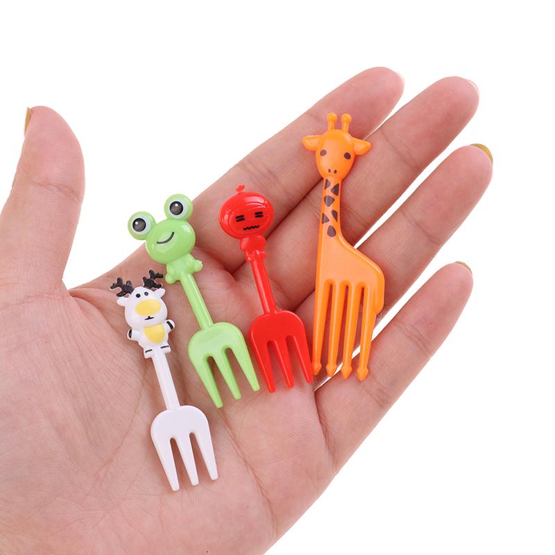 8/10/24Pcs Mini Fruit Forks For Children Toothpick Lunch Party Pick Dessert Fork Snack Decoration Bento Decorating