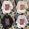 T Shirt Women Summer Pink Panther 3d Cotton Print Short Sleeve Casual Loose Fit For Teen Girls
