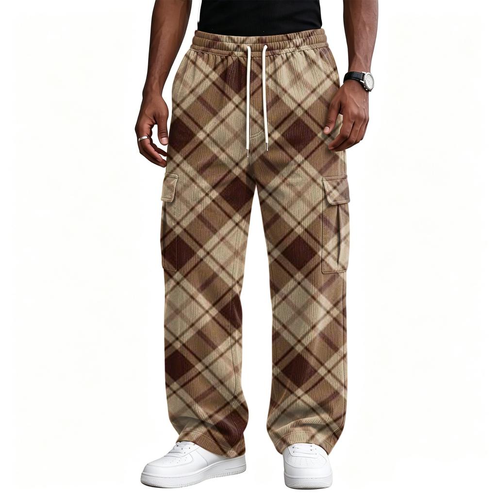 Men's Casual Wide Leg Pants Loose Fit Street Trousers for Everyday Comfort