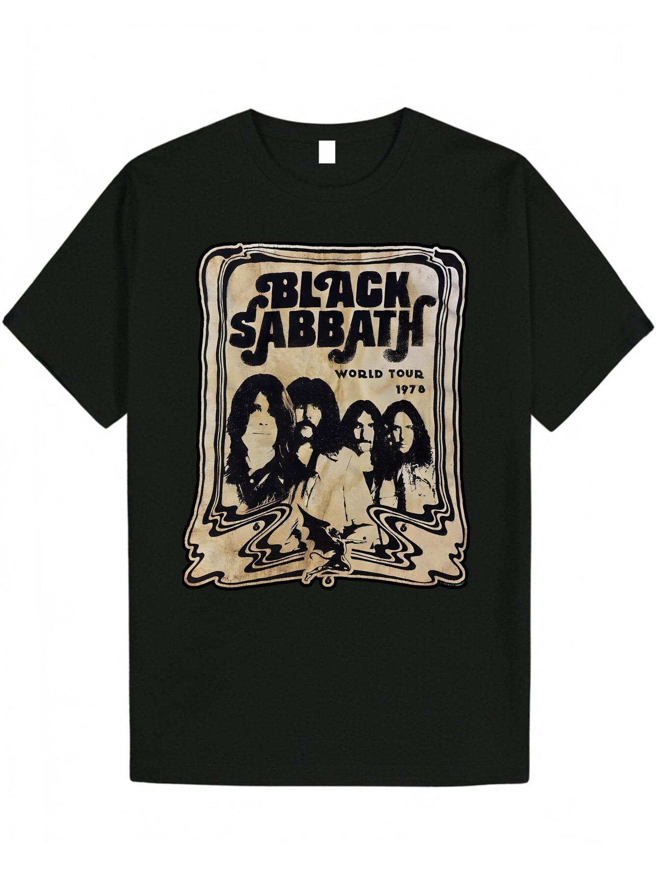 

1971 Tour Design Heavy Metal Band Printed T-Shirt Mens Fashion Casual Wear Short Sleeve Loose Comfort T-Shirt Daily Men Clothing S