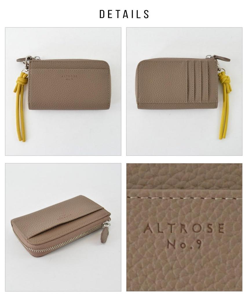 Altro Rose Black Fragment Case for Slim Card Case with Card Coin Commuter Pass IC Card Key Key Women, Wallet, Small, Mini, Slim, Slots, Purse, Slot,