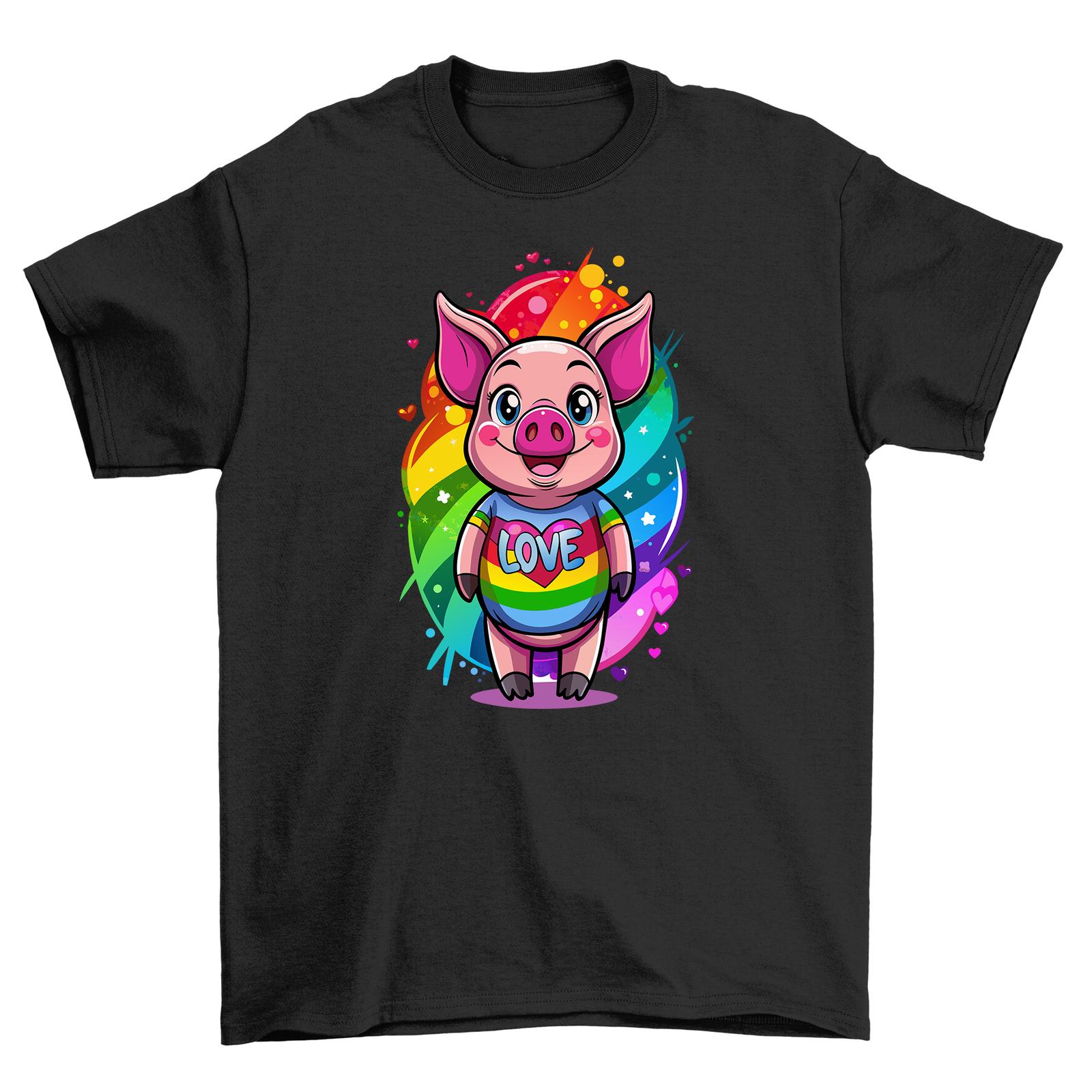 

Pride_7 Piggy Pride Parade Funny T-Shirt Mens Womens Tees Top, 100% Cotton, Unisex Printed Design, Oi XL