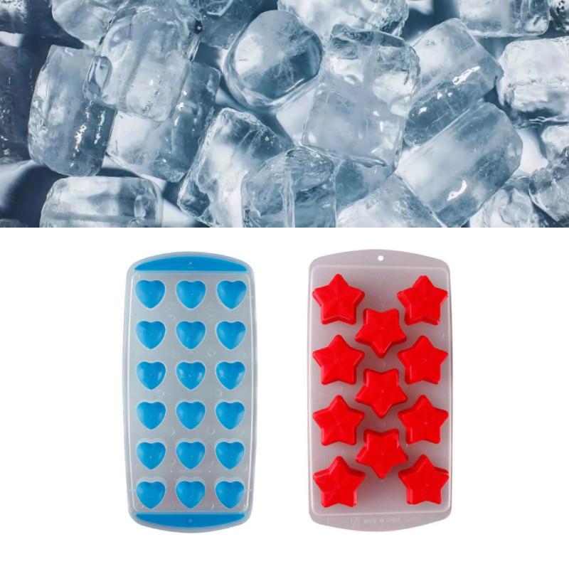 Silicone Chocolate Mold Maker Ice Cube Tray Freeze Mould Bar Pudding Star Jelly