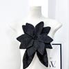 Witte 3D Bloemen Geborduurde Stoffen Patches voor Kledingreparatie en Decoratie