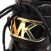 Pristine Michael Kors Short Boots  Combat Boots Brown Black Synthetic Women 6.5 Used