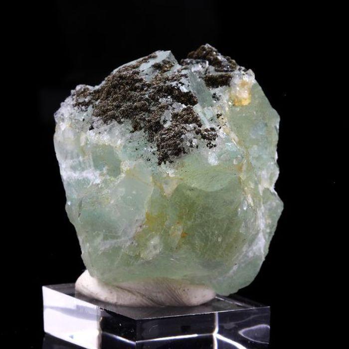 Pierres et Minéraux. Fluorite + Pyrite. 169.0 ct. Aouli, Midelt Province, Drâa-Tafilalet, Maroc.