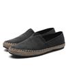 Man Espadrilles Hemp Canvas Flat Shoes Men Sewing Flax Shoes Slip On Loafers Casual Shoes Plus Size Fisherman Driving Footwear