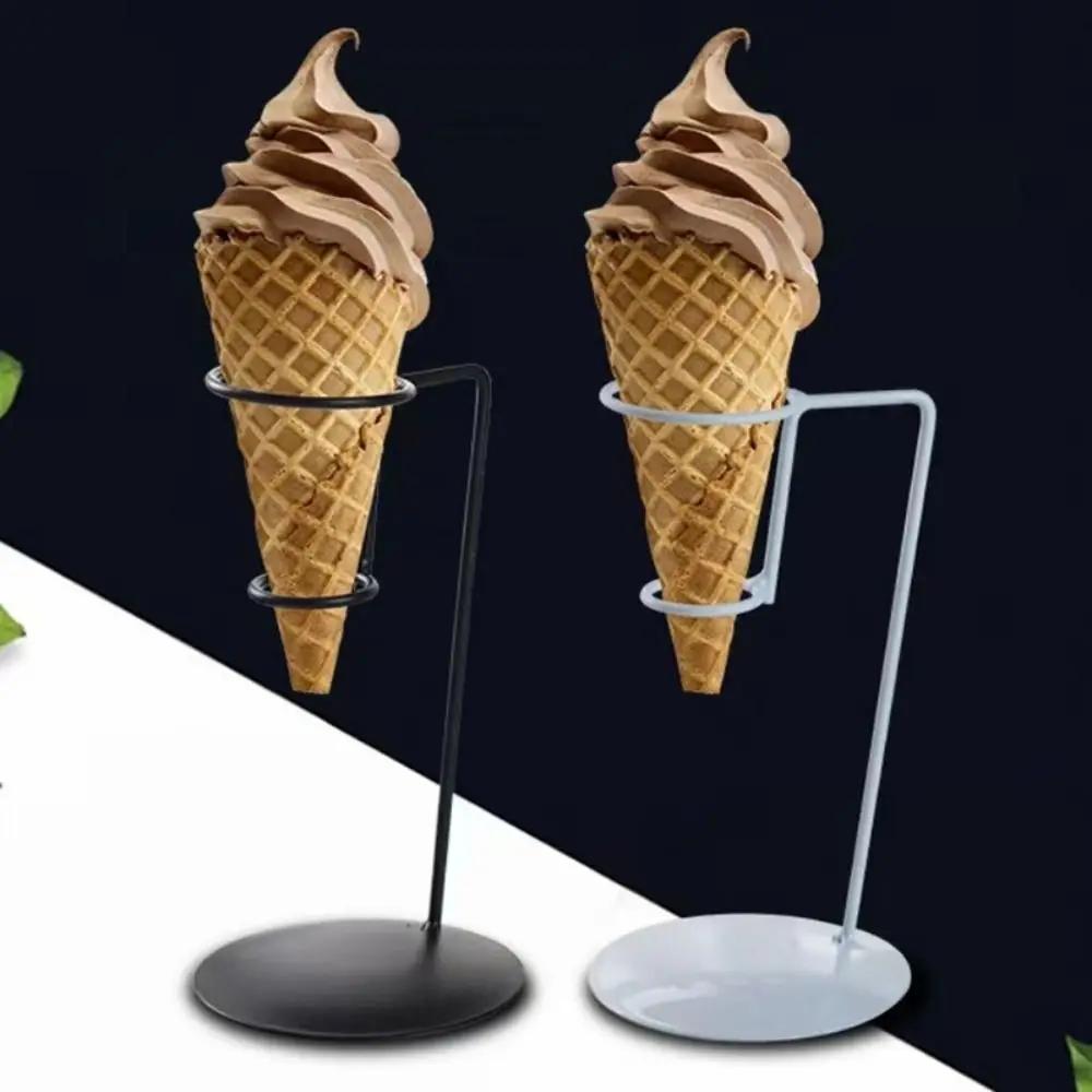 Langlebiger Eisen-Eiscremehalter Ausstellungsständer Eiscreme-Süßwaffelhalter Süßwaffel-Eisbecher-Dessertständer Küche