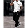 Casual Men's Casual Men's Short-sleeved Shirt and Long Pants, a Fashionable Street Style Two-piece Set