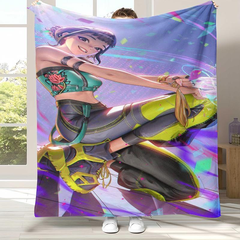 K-Pop Demon Hunters Golden Saja Boys Coperta di Flanella, Coperta in Peluche Ultra Morbida e Calda per Casa Camera da Letto Letto Divano Copertura Ufficio Picnic