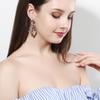 WWJ Schöne bunte Zirkonia große Vintage-Ohrringe lange böhmische Schmuck Ohrringe