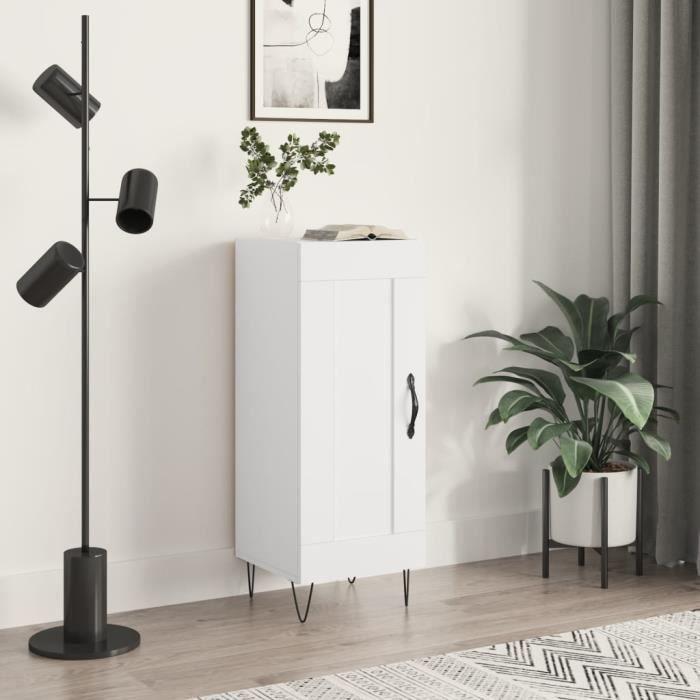 VidaXL Buffet High-Gloss White 34.5x34x90 Cm Engineered Wood 830438