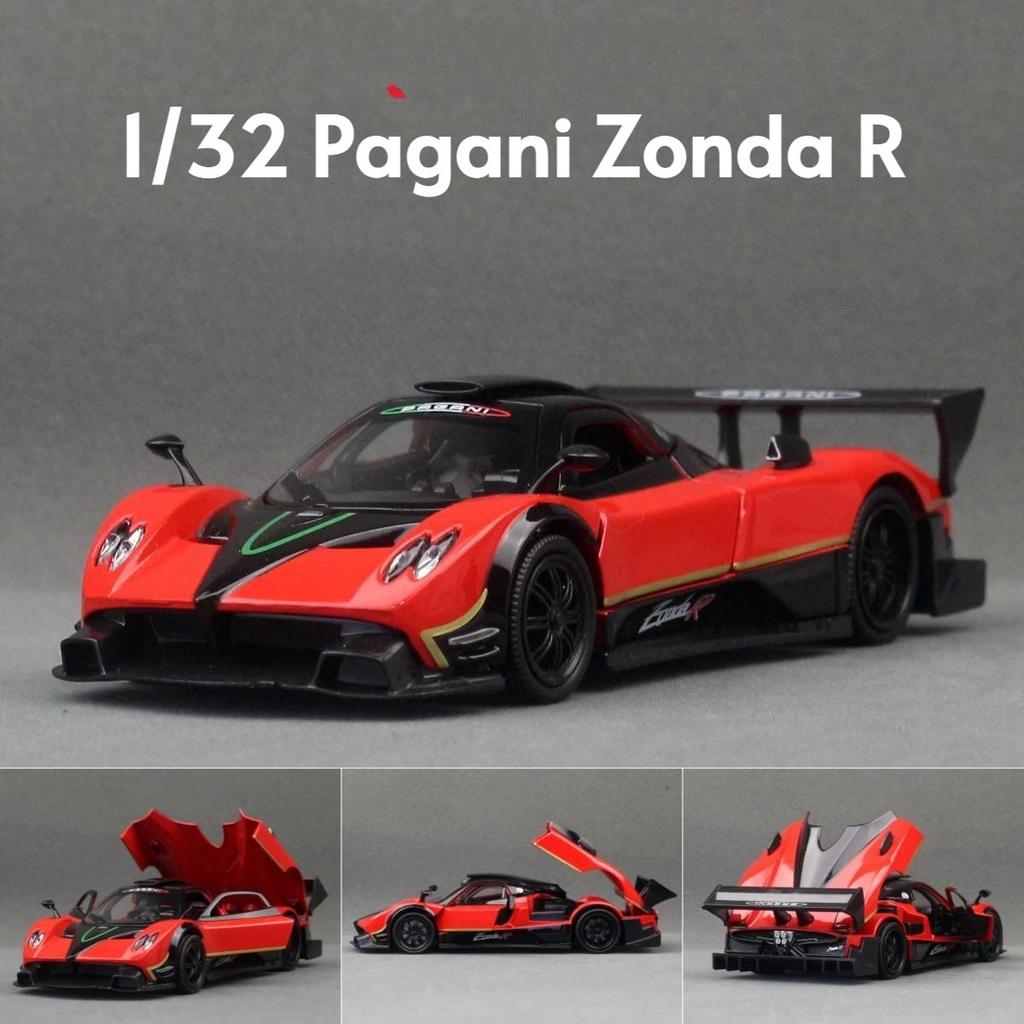 1/32 Pagani Zonda R Spielzeugauto Modell RMZ CiTY Druckguss Metall Miniatur Supersport Sound & Licht Kollektion Pull Back Geschenk für Jungen