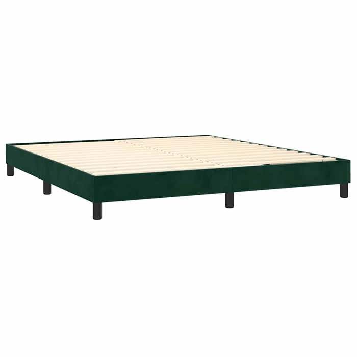 Sommier à lattes et matelas - Maison Exclusive - Velours vert foncé - 160x200cm - Tête de lit réglable