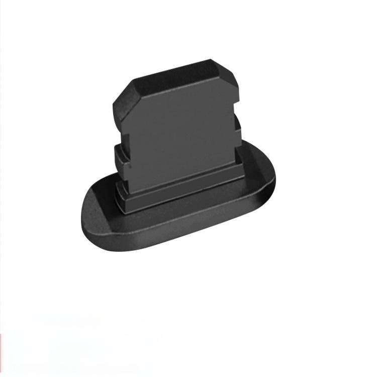 2Pcs Metal Charging Port Dust Plugs Compatible with iPhone Series, Lightning Port Cover Protector with Holder for iPad AirPods