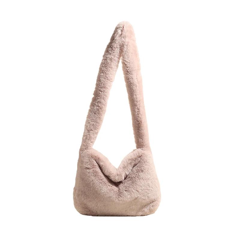 Autumn/winter Shoulder Bag  New Women's Plush Large Capacity Versatile Travel Crossbody Bag