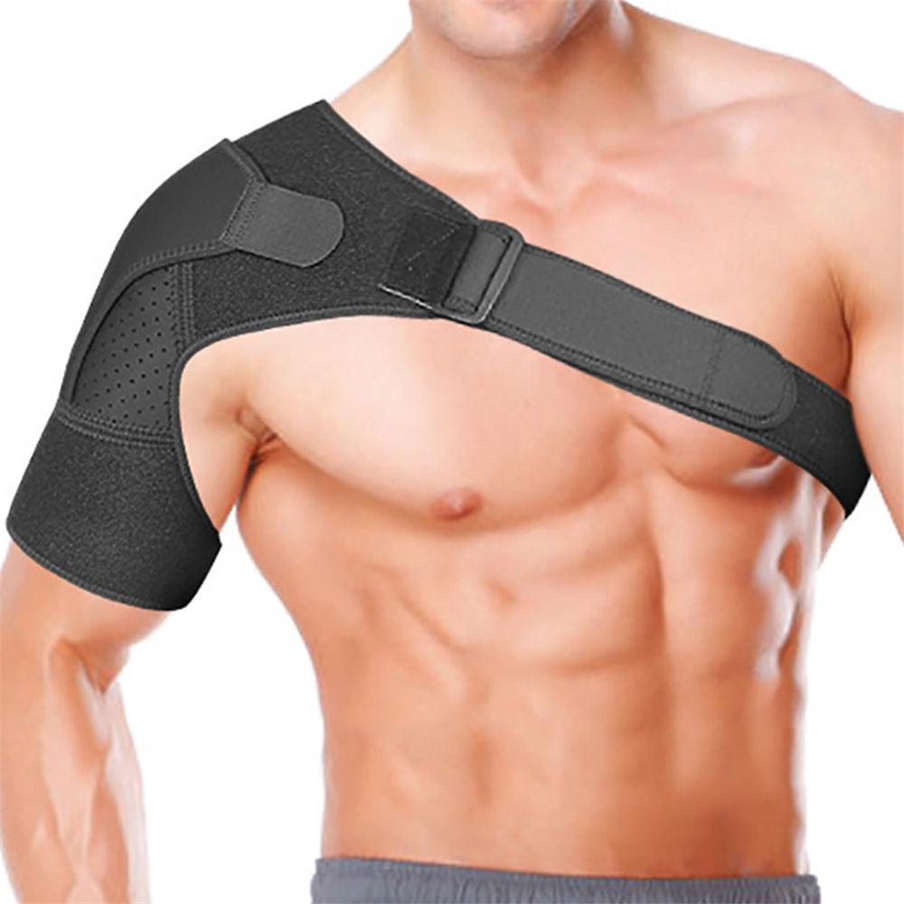 1Pcs Unisex Adjustable Single Shoulder Support Gym Sports Care Back Brace Guard Strap for Shoulder Pain Relief Shoulder Support Belt