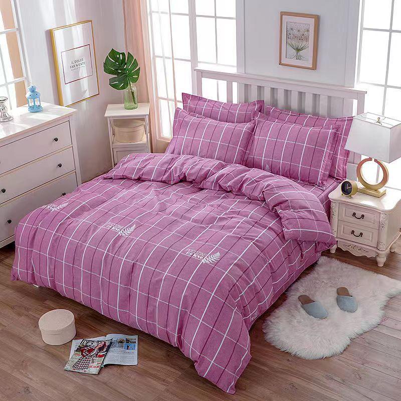 

Простыня King Size/Queen Size/Twin Size, пододеяльник, наволочка Комплект из трех частей/Комплект из четырех частей Простое постельное белье из плотного хлопка для спальни Высокое качество 1.2m-150*200cm