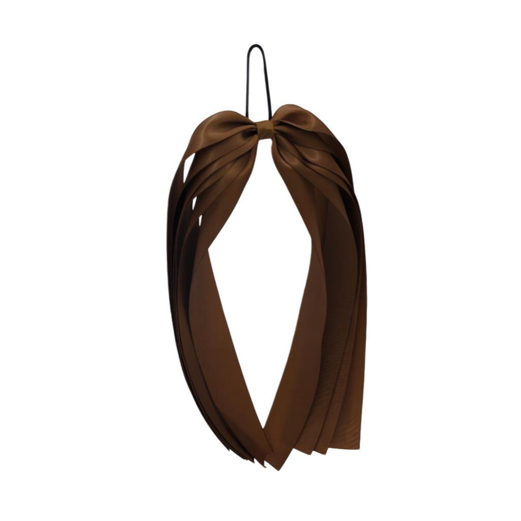 Elegant Satin Bow Hair Tie - Sweet & Versatile for Single/Double Ponytails