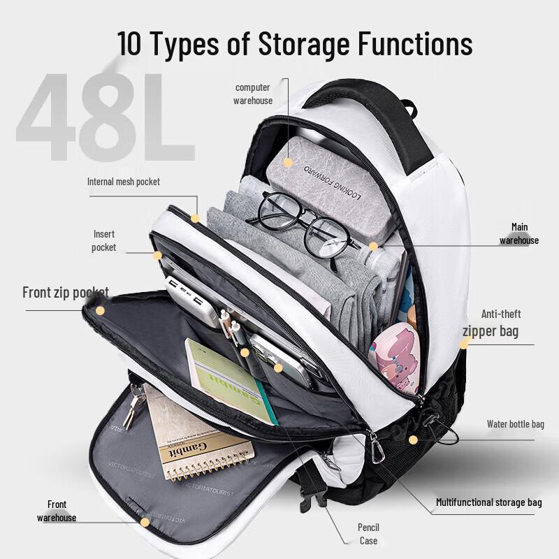 VICTORIATOURIST 48L Expandable Travel Laptop Backpack