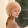 Imitation Fox Fur Grass Autumn and Winter Warm Basin Hat Ear Protection Sweet and Fashionable Korean Version Hat Trendy Women's Outdoor Hat