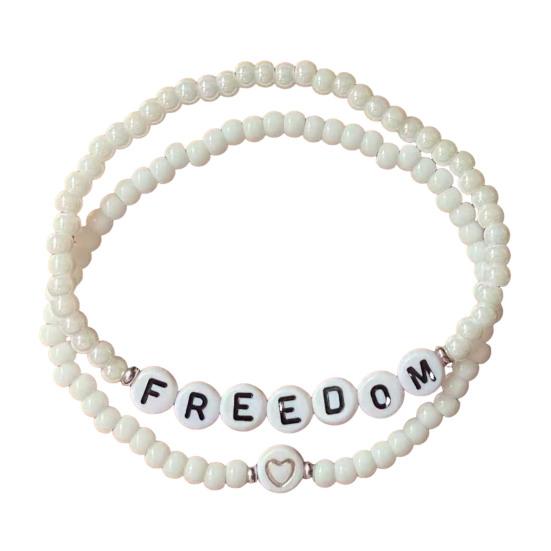 Freedom Bracelets Beaded Memorial Wristband Elastic Turning Point Patriotic Bracelets for Men Women Kids Commemorative Events