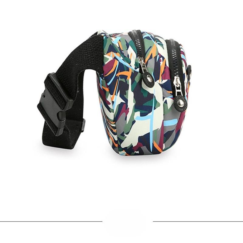 1Pc New Women's Fanny Pack, Colorful Printing, Large-capacity Casual Messenger Breast Bag, Light Mobile Phone Bag, Cashier Wallet