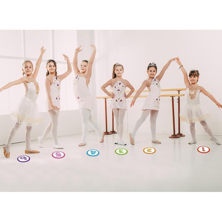 36PCS Colorful Number Spot Markers Stickers Line up Spots for Classroom Floor Number Stickers Classroom Line up Spots Dots Floor Decals for Teacher