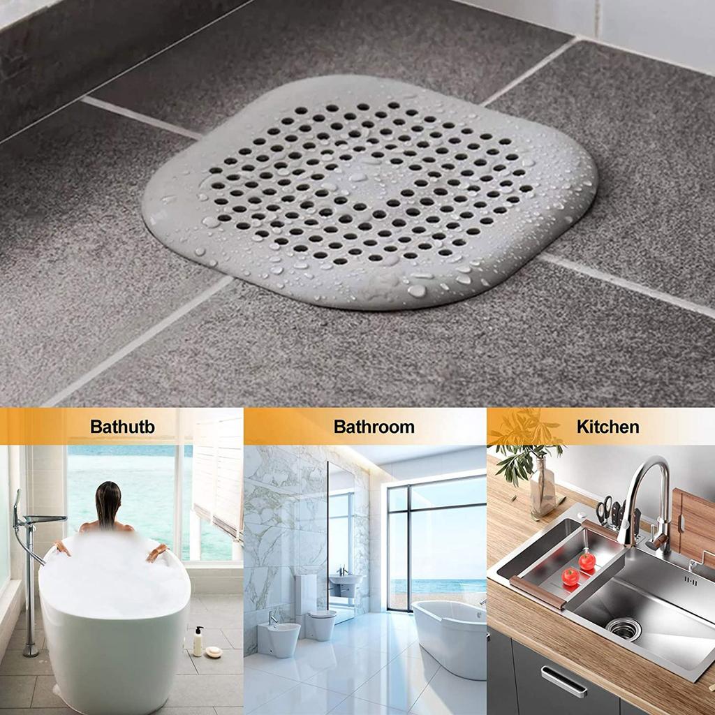Shower Drains Cover Silicone Hair Stopper Filter Bathroom Drains Floor Sink Strainer