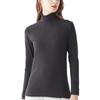 Gunze Fire Acedron Long Sleeve Medium MH0045 Innerwear, Thick, Fleece-Lined, Moisture-Wicking, Heat-Generating, High-Neck, Women's, Black,