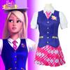 Barbie Charm Princess School Uniform Cosplay Costume For Women