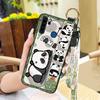 Panda Wristband Phone Case For Blackview A80 Pro Cute Anti-dust Anti-knock Wrist Strap Shockproof Cartoon Durable Ring