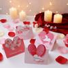 10Pcs New Heart-shaped Greeting Cards Handwritten Foldable Gift Card Blank Message Cards Valentines Day