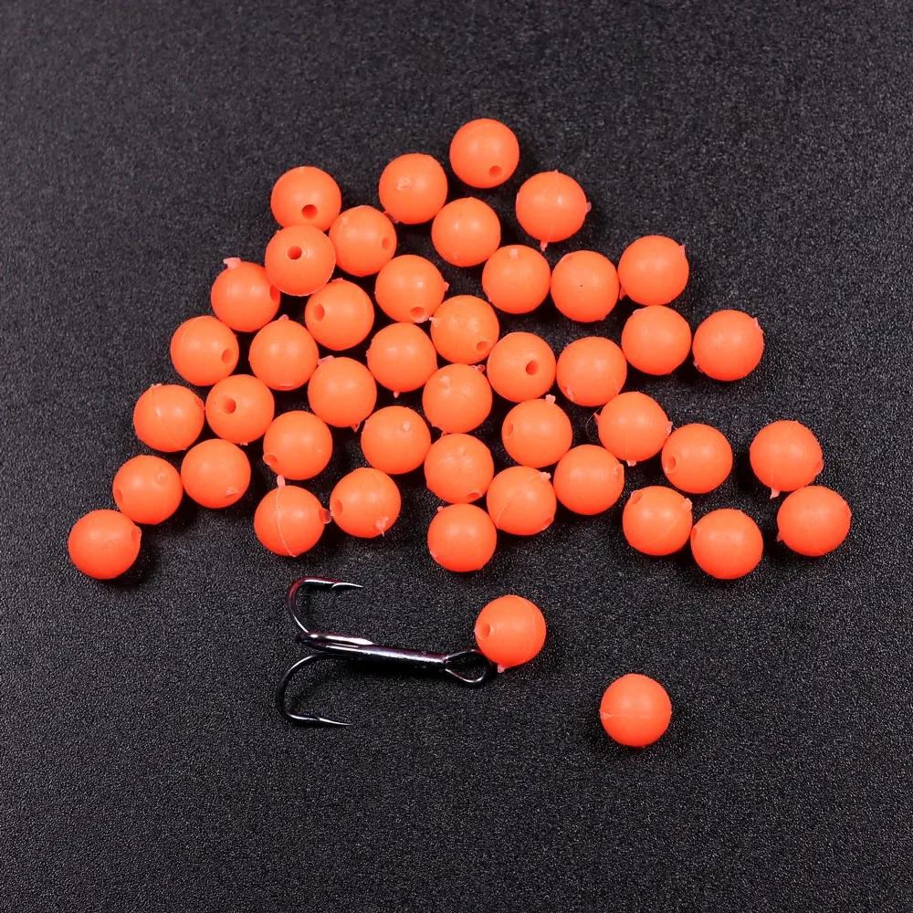 1 PAK Soft Glow Beads Luminous Orange Green White for Fishing Rig Treble Hook Egg Fly Tying UV Color Sabiki Ice Jig Fishing Accessory