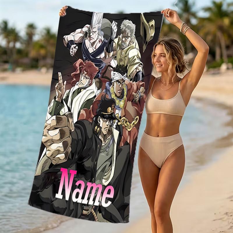 Customizable Personalized Beach Towels JoJo's Bizarre Adventure Themed designs.Suitable for the Beach, Yoga, Sports;ideal As Beach Accessories