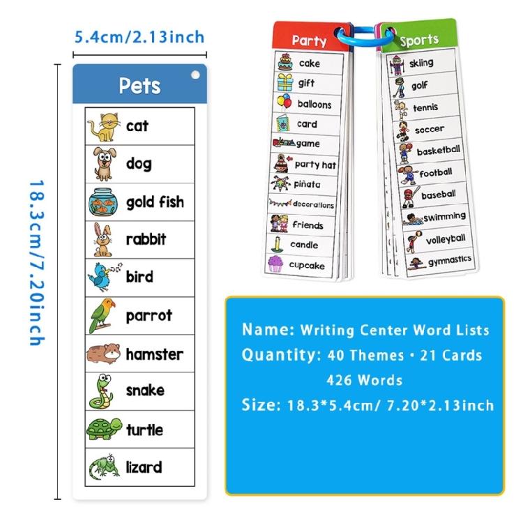 Words Lists Flashcards High Frequency Sight Words Double Sided Vocabulary Flashcards For Students Teachers