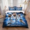 Argentina Football Legends Print 3Pcs Bedding Setduvet Cover With 2 Bedropillowcase Home Birthday Gift